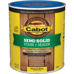 Cabot Semi-Solid Tintable Oil-Based Natural Oil/Waterborne Hybrid Deck & Siding Stain (Pack of 4)