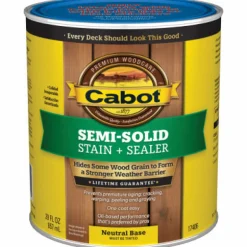 Cabot Semi-Solid Tintable Oil-Based Natural Oil/Waterborne Hybrid Deck & Siding Stain (Pack of 4)