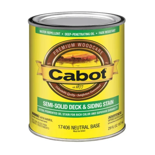 Cabot Semi-Solid Tintable Oil-Based Natural Oil/Waterborne Hybrid Deck & Siding Stain (Pack of 4)