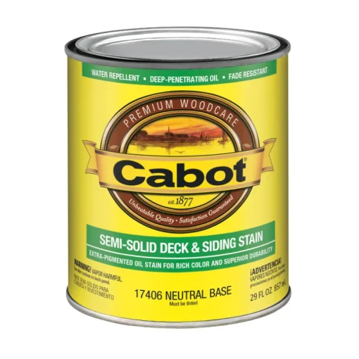 Cabot Semi-Solid Tintable Oil-Based Natural Oil/Waterborne Hybrid Deck & Siding Stain (Pack of 4)