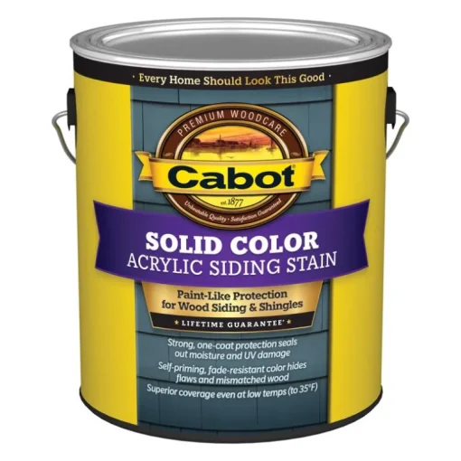 Cabot Solid 0812 Ultra White Water-Based Acrylic Solid Color Acrylic Deck Stain 1 gal. (Pack of 4)
