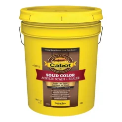 Cabot Solid Color Acrylic Stain & Sealer Solid Tintable Neutral Base Acrylic Deck Stain 5 gal