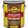Cabot Solid Tintable 1808 Medium Base Water-Based Acrylic Deck Stain 1 gal. (Pack of 4)