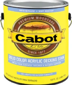 Cabot Solid Tintable 1806 Neutral Base Oil-Based Acrylic Deck Stain 1 qt. (Pack of 4)