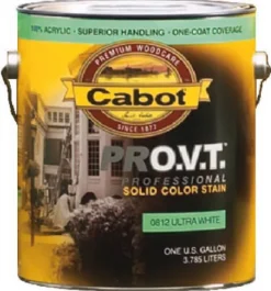 Cabot Solid Tintable 0806 Neutral Water-Based Acrylic Siding Stain 1 gal. (Pack of 4)