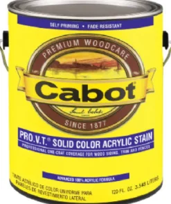 Cabot Solid Tintable 0806 Neutral Base Water-Based Acrylic Siding Stain 1 qt. (Pack of 4)