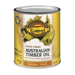 Cabot Transparent 19458 Honey Teak Oil-Based Natural Oil/Waterborne Hybrid Australian Timber Oil (Pack of 4)