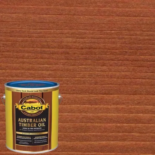 Cabot Transparent 19460 Jarrah Brown Oil-Based Natural Oil/Waterborne Hybrid Australian Timber Oil (Pack of 4)