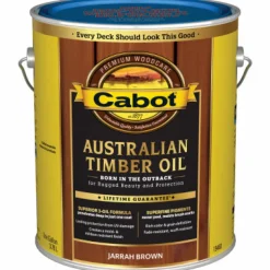 Cabot Transparent 19460 Jarrah Brown Oil-Based Natural Oil/Waterborne Hybrid Australian Timber Oil (Pack of 4)