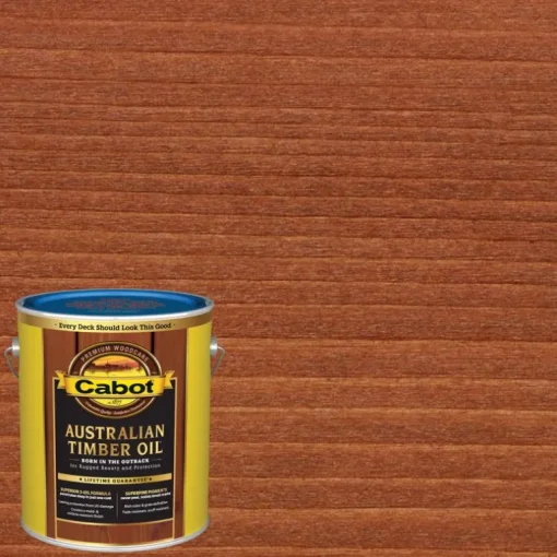 Cabot Transparent 19460 Jarrah Brown Oil-Based Natural Oil/Waterborne Hybrid Australian Timber Oil (Pack of 4)