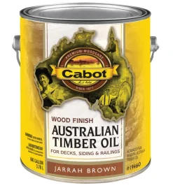Cabot Transparent 19460 Jarrah Brown Oil-Based Natural Oil/Waterborne Hybrid Australian Timber Oil (Pack of 4)