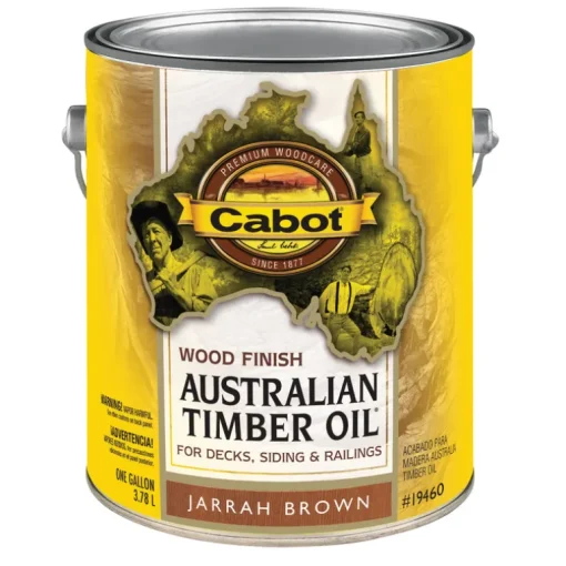 Cabot Transparent 19460 Jarrah Brown Oil-Based Natural Oil/Waterborne Hybrid Australian Timber Oil (Pack of 4)