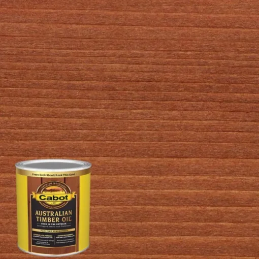 Cabot Transparent Jarrah Brown Oil-Based Natural Oil/Waterborne Hybrid Australian Timber Oil 1 qt. (Pack of 4)