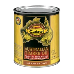Cabot Transparent Jarrah Brown Oil-Based Natural Oil/Waterborne Hybrid Australian Timber Oil 1 qt. (Pack of 4)