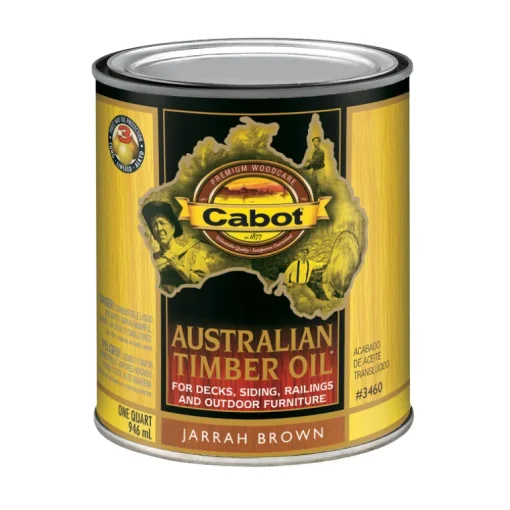 Cabot Transparent Jarrah Brown Oil-Based Natural Oil/Waterborne Hybrid Australian Timber Oil 1 qt. (Pack of 4)