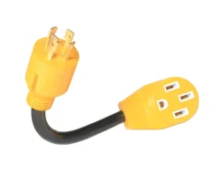 Camco 12 in. 50 amps Power Grip Generator Adapter 1 pk