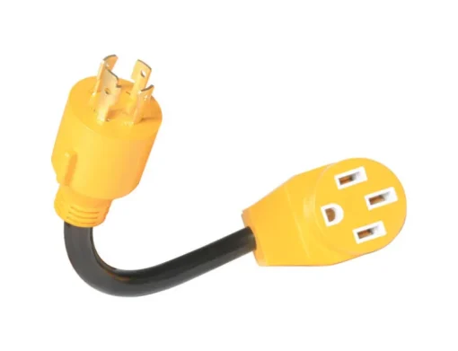 Camco 12 in. 50 amps Power Grip Generator Adapter 1 pk