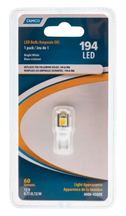 Camco LED Marker/Turn/Utility Automotive Bulb 194