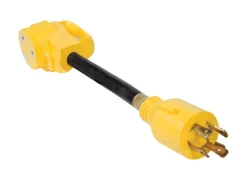 Camco Power Grip 12 in. 30 amps RV Generator Adapter 30 AMP 1 pk