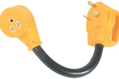 Camco Power Grip 12 in. 30 amps RV Electrical Adapter 30-15A 1 pk