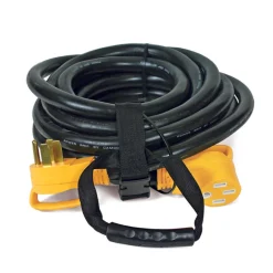 Camco Power Grip Outdoor 30 ft. L Black Extension Cord 6/3 + 8/1 STW
