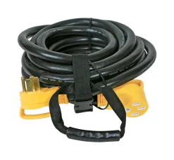 Camco Power Grip Outdoor 30 ft. L Black Extension Cord 6/3 + 8/1 STW