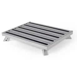 Camco Silver Aluminum Adjustable Step Stool 19 L x 9 H x 14-1/2 W in.