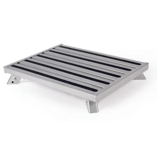 Camco Silver Aluminum Adjustable Step Stool 19 L x 9 H x 14-1/2 W in.