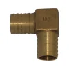 Campbell 1 in. Barb X 1 in. D Barb Brass 90 Degree Elbow