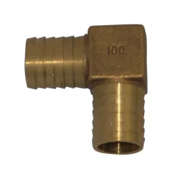 Campbell 1 in. Barb X 1 in. D Barb Brass 90 Degree Elbow