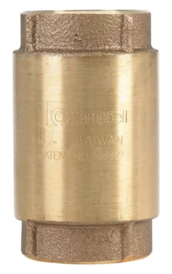 Campbell 1-1/4 in. D X 1-1/4 in. D FNPT x FNPT Red Brass Spring Loaded Check Valve