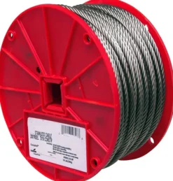 Campbell Chain Electro-Polish Stainless Steel 1/16 in. D X 250 ft. L Cable