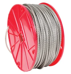 Campbell Chain Electro-Polish Stainless Steel 1/16 in. D X 250 ft. L Cable