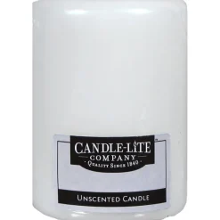 Candle-Lite White No Scent Pillar Candle 4 in. H (Pack of 12)