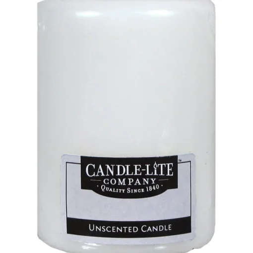 Candle-Lite White No Scent Pillar Candle 4 in. H (Pack of 12)