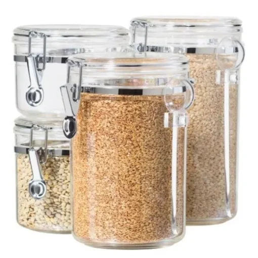 CANISTER SET RND CLR 4PK
