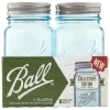 CANNING JAR AQUA VINT4PK