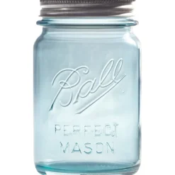 CANNING JAR AQUA VINT4PK