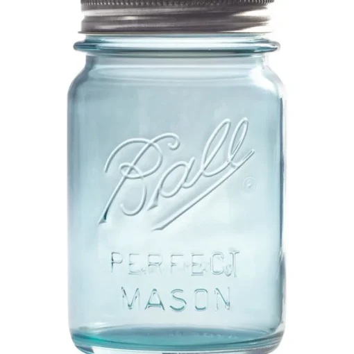 CANNING JAR AQUA VINT4PK