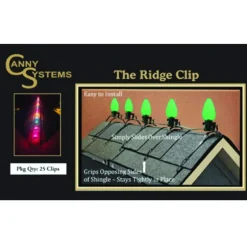 Canny System Ridge Clip Plastic Clear Light Hanging Clips and Staples (Pack of 12)