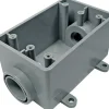 Cantex 18 cu in Rectangle PVC 1 gang Outlet Box Gray