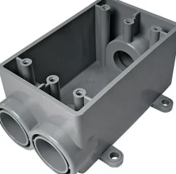 Cantex 20 cu in Rectangle PVC 1 gang Electrical Box Gray