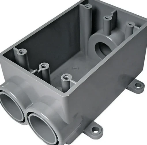 Cantex 20 cu in Rectangle PVC 1 gang Electrical Box Gray