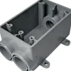 Cantex 18 cu in Rectangle PVC 1 gang Electrical Box Gray