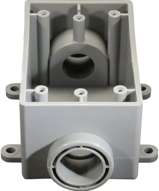 Cantex 21 cu in Rectangle PVC 1 gang Outlet Box Gray