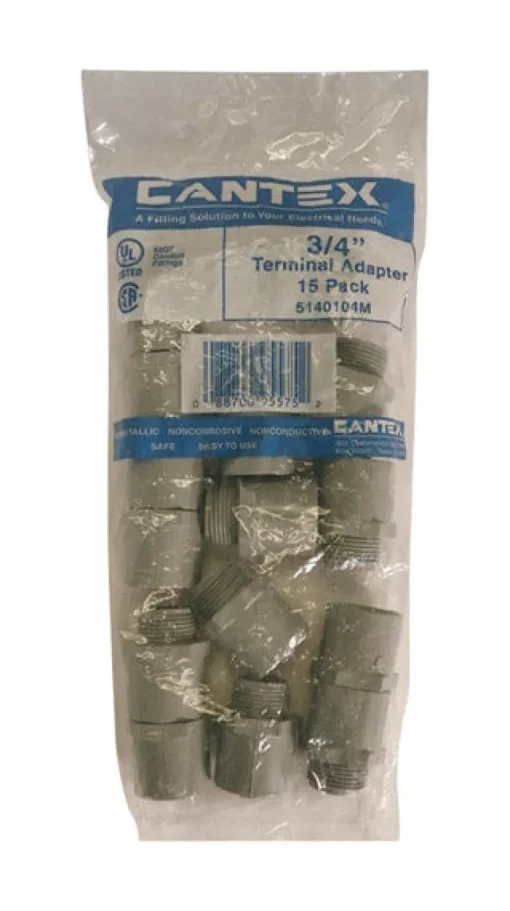 Cantex 3/4 in. D PVC Male Adapter For PVC 15 pk
