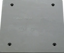 Cantex New Work Square PVC 2 gang Outlet Box Gray