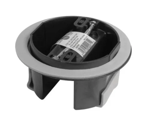 Cantex Round PVC 1 gang Junction Box Gray