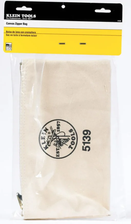CANVAS ZIPPER BAG 12.5X1