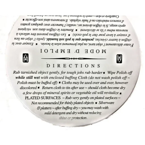 Cape Cod Vanilla Scent Metal Polish 3 oz Cloth